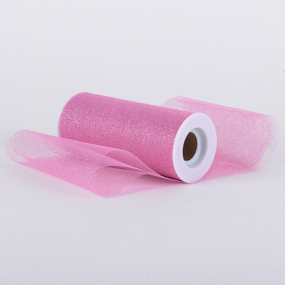 Dark Pink Glitter Tulle Roll 6x10 Yard Dark Pink Tulle 