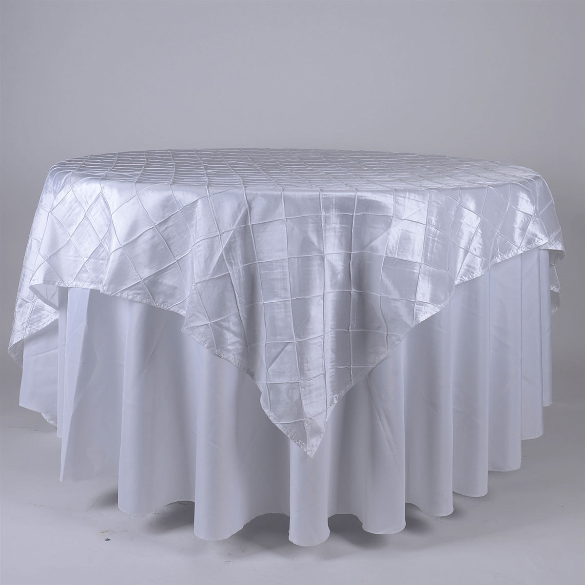 Chocolate Brown 90 inch x 132 inch Pintuck Satin Tablecloth – Your