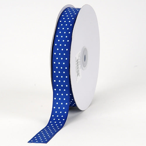 Electric Blue Polka Dot Ribbon, Swiss Dot Ribbon