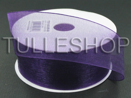 Eggplant organza shop ribbon