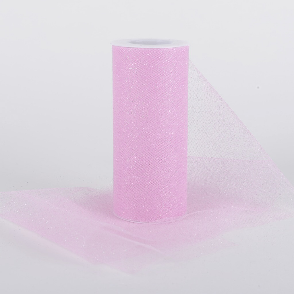 Pink Glitter Tulle Roll 6x10 Yard Pink Tulle Spool-glitter Tulle  Fabric-tutu Glitter Tulle Wedding Glitter Tulle 