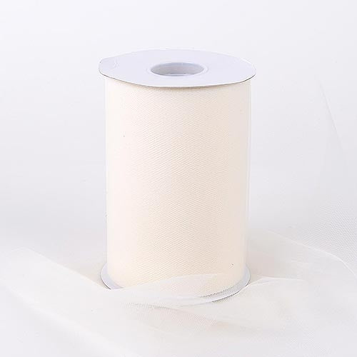 Xiangguanqianying White Tulle Spools 6 inch x 100 Yards for Decoration