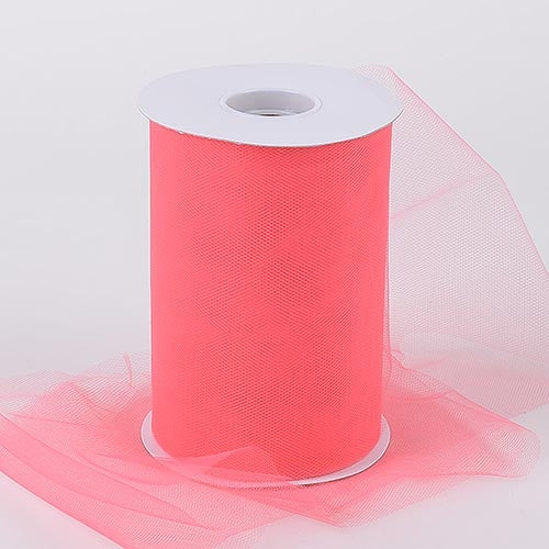 Coral Tulle Roll 6x100 Yards - 300 Feet- Coral Tulle Spool-Tulle  Fabric-Tutu Tulle- Coral Wedding Tulle