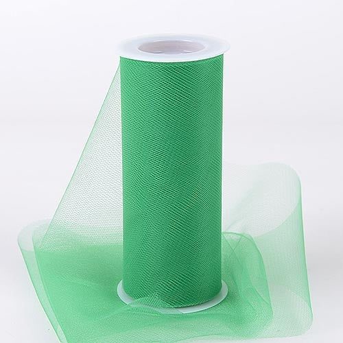 Apple Green 6 Inch Tulle Fabric Roll 25 Yards