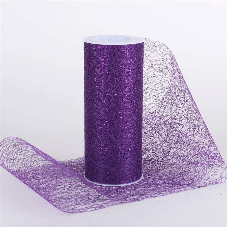 Purple 6 Inch Tulle Fabric Roll 25 Yards