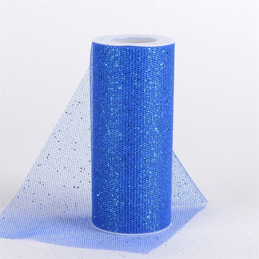 MECCANIXITY 6 Inch 25 Yards Tulle Ribbon Rolls Pastel Netting Fabric Net  Cloth for Gift Wrapping Christmas Wedding DIY Crafts, Light Blue
